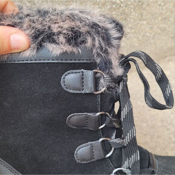 Universal Thread Ellysia Leather Snow Winter Boots 9 - Picture 6 of 7